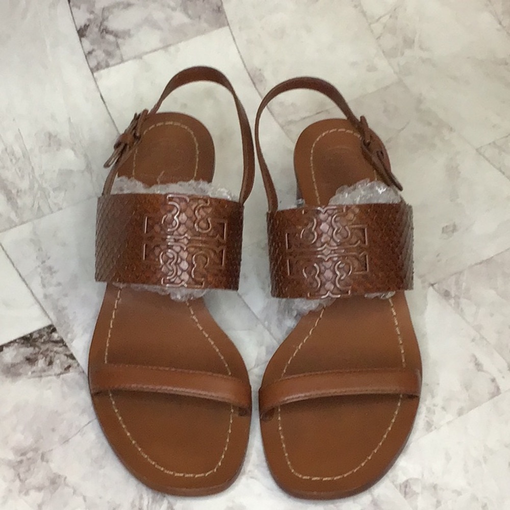 Tory Burch Tan Leather Sandals